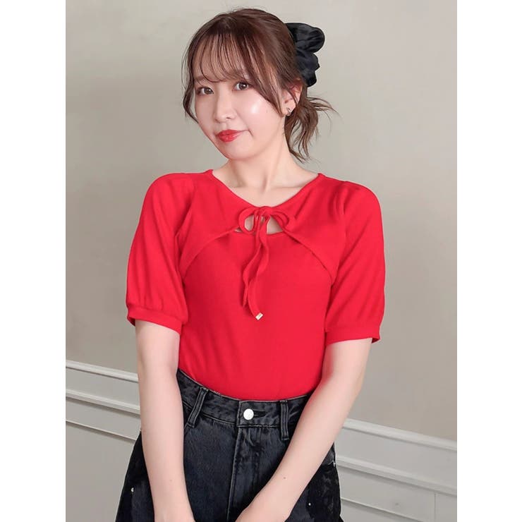 【WEB限定】リボンレイヤードTシャツ | dazzlin | 詳細画像2 