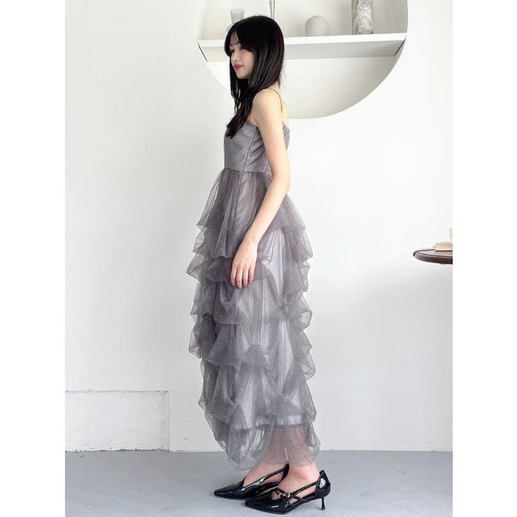 タックバルーンキャミワンピース[品番：MKSW0072111]｜dazzlin