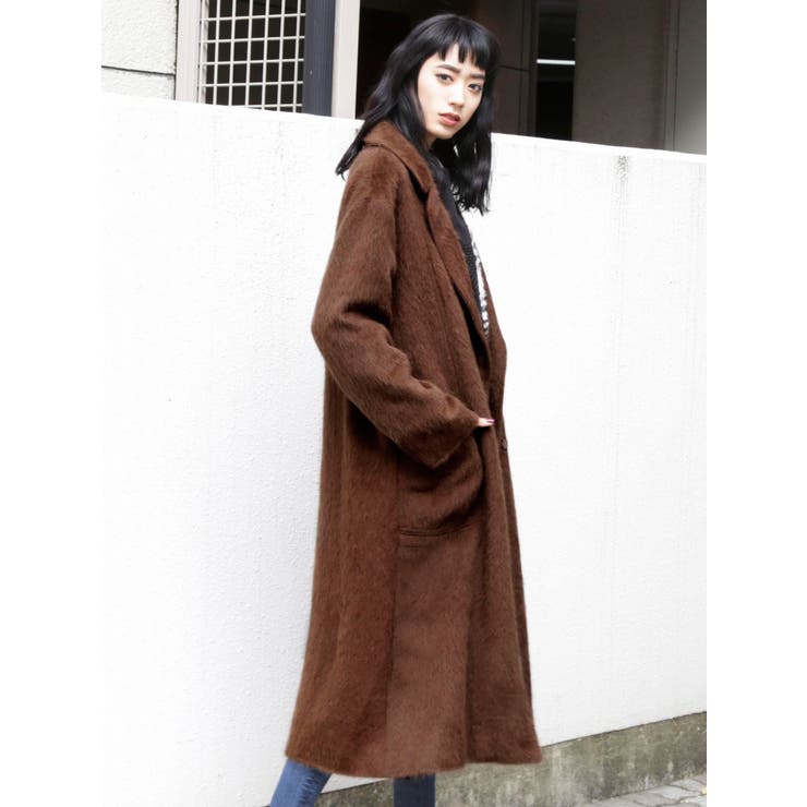 【トレンド見えアウター】シャギーコート ミックスシャギーコート[品番：MKSW0002798]｜EMODA（エモダ）の