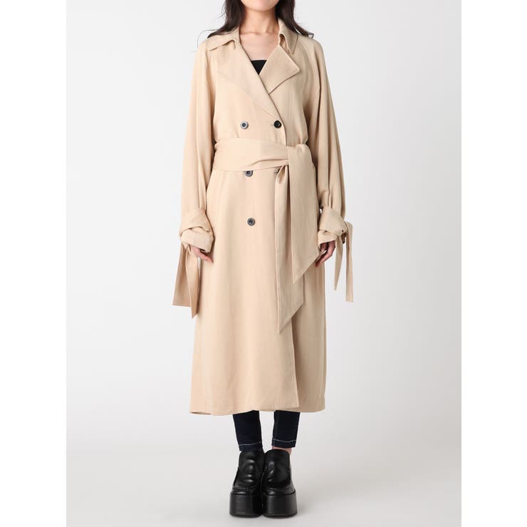 ワイドベルトトレンチコート[品番：MKSW0002957]｜EMODA（エモダ）の