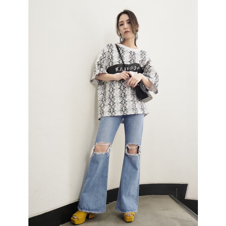 EMODA×KANGOL パネルロゴTシャツ EMODA×KANGOL】パネルロゴTシャツ[品番：MKSW0003240]｜EMODA