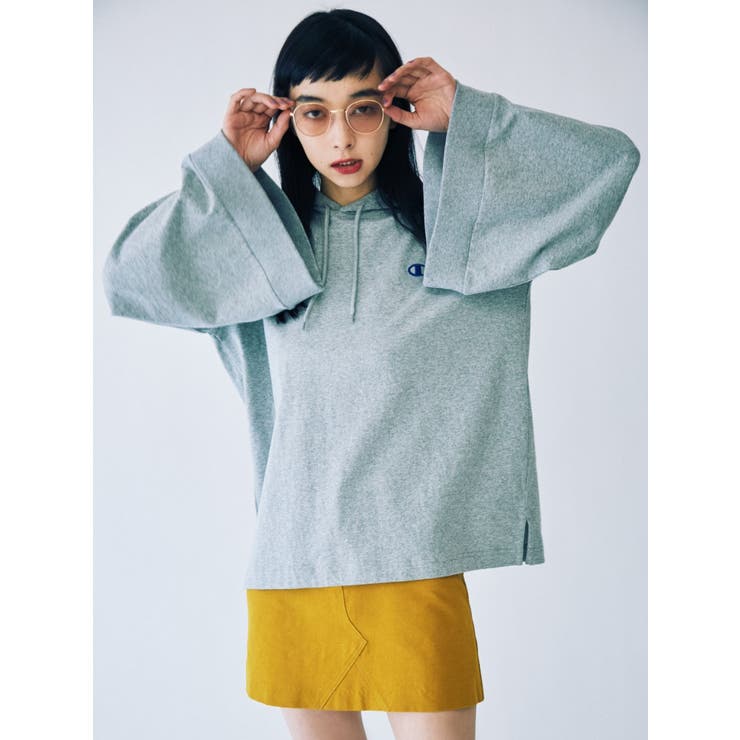 EMODA&times;Champion】ロングスリーブフーディーパーカー[品番  