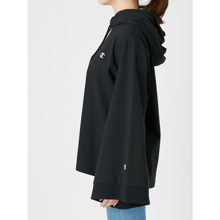 EMODA - EMODA チャンピオン EMBROIDERYロゴフーディー 裏起毛 EMODA - EMODA チャンピオン EMBROIDERYロゴフーディー 裏起毛の