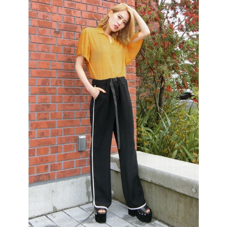 チューズラインロゴパンツ[品番：MKSW0054458]｜EMODA（エモダ