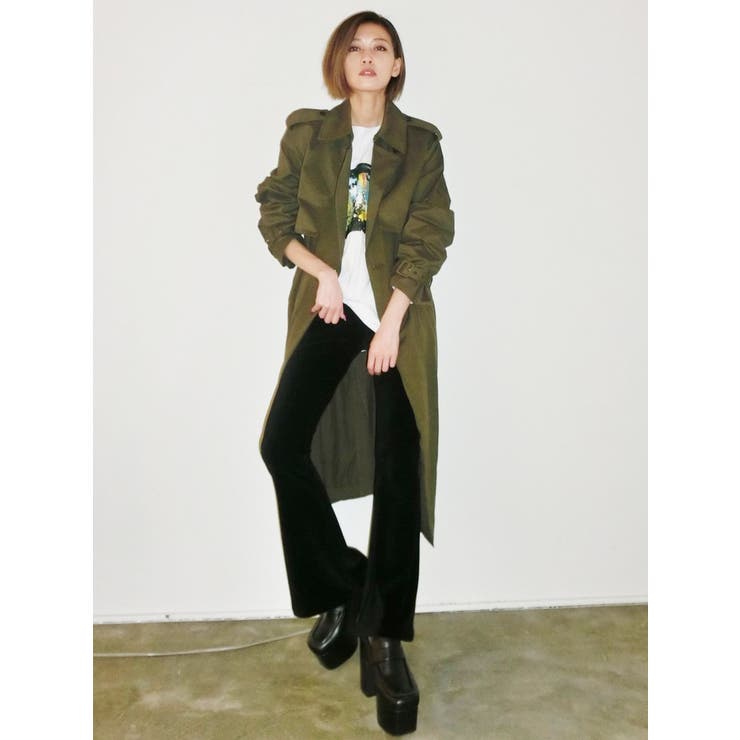 コントラストトレンチコート[品番：MKSW0011119]｜EMODA（エモダ）のレディースファッション通販｜SHOPLIST（ショップリスト）