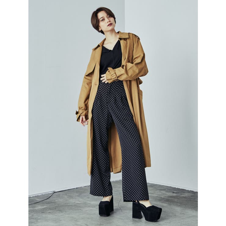 コントラストトレンチコート[品番：MKSW0011119]｜EMODA（エモダ）のレディースファッション通販｜SHOPLIST（ショップリスト）