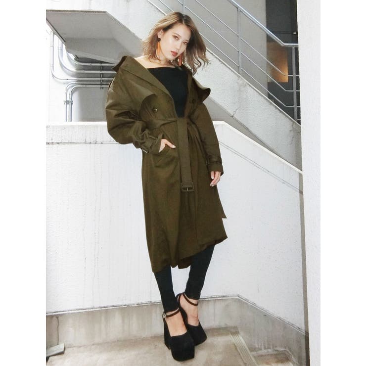 コントラストトレンチコート[品番：MKSW0011119]｜EMODA（エモダ）のレディースファッション通販｜SHOPLIST（ショップリスト）
