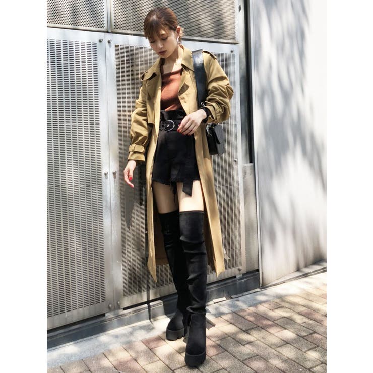 コントラストトレンチコート[品番：MKSW0011119]｜EMODA（エモダ）のレディースファッション通販｜SHOPLIST（ショップリスト）
