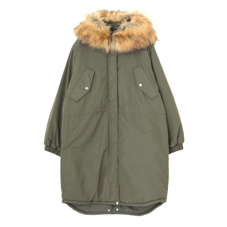 オーバーフーディーカーブコート[品番：MKSW0003763]｜EMODA（エモダ）のレディースファッション通販｜SHOPLIST（ショップリスト）