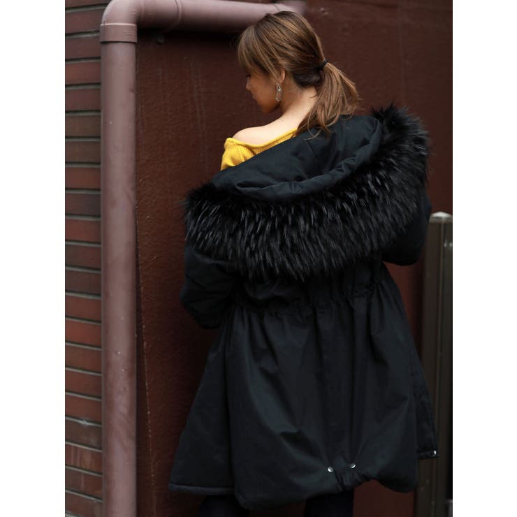 オーバーフーディーカーブコート[品番：MKSW0003763]｜EMODA（エモダ）のレディースファッション通販｜SHOPLIST（ショップリスト）