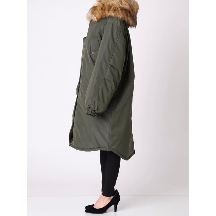 オーバーフーディーカーブコート[品番：MKSW0003763]｜EMODA（エモダ）のレディースファッション通販｜SHOPLIST（ショップリスト）
