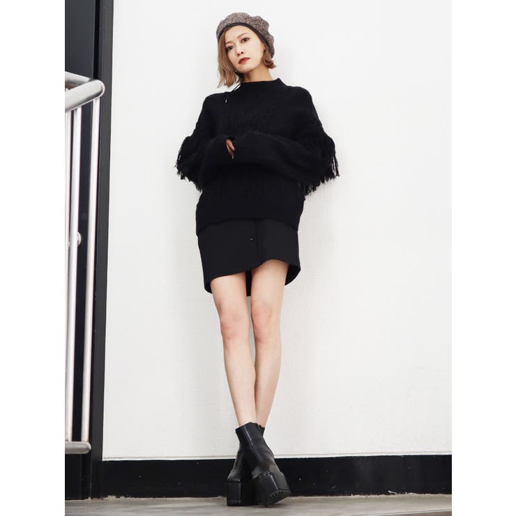 フリンジケーブルニット[品番：MKSW0012073]｜EMODA（エモダ）の