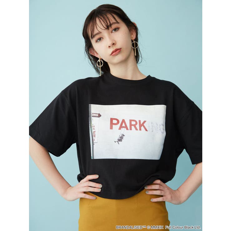 ワイドTシャツBanksy No Parking[品番：MKSW0021390]｜EMODA