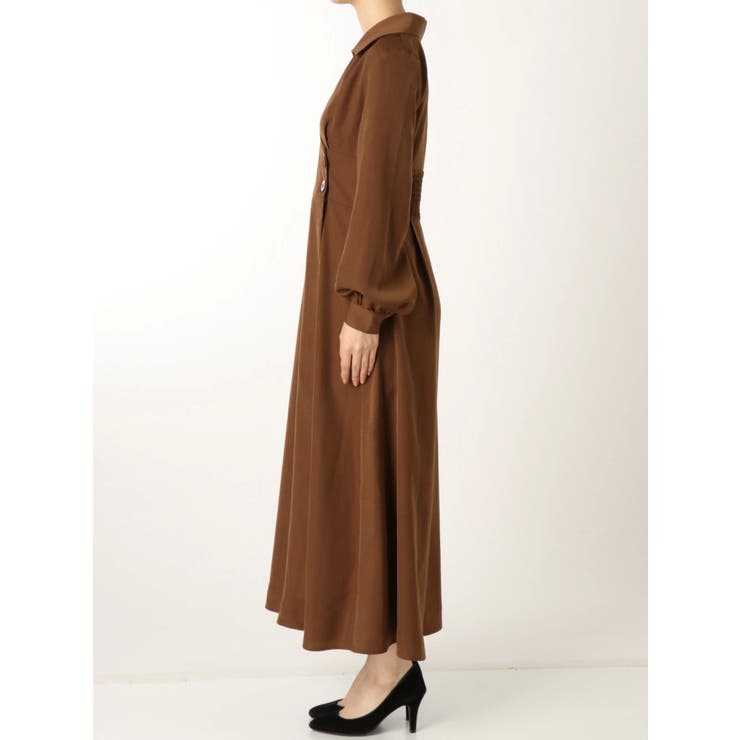 Monmo様オーダーカシュクールワンピース mamamo】衿付きWZIPカシュクールワンピース | natural couture