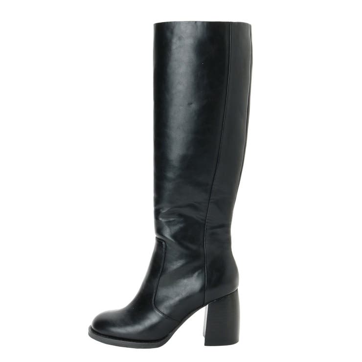 良品‼EMODA ブラックロングブーツ　М ラウンドロングブーツ[品番：MKSW0025984]｜EMODA（エモダ）の