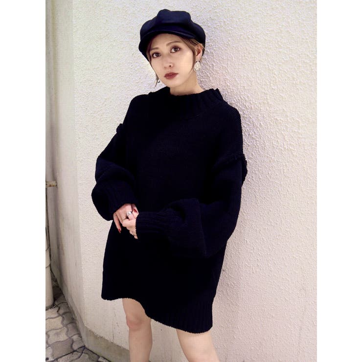 モールハイネックミニワンピース[品番：MKSW0026235]｜EMODA（エモダ