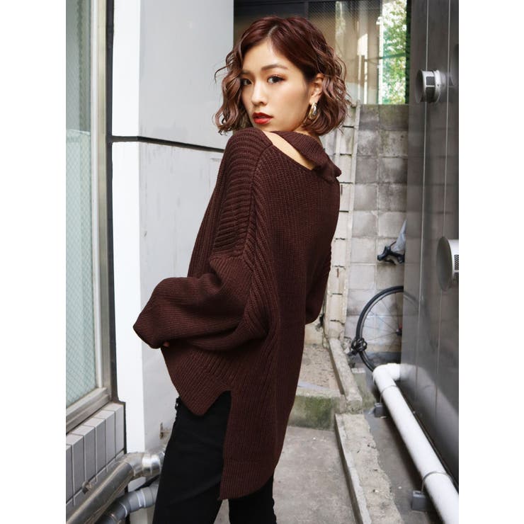 サイドネックスリットニット | EMODA | 詳細画像14 