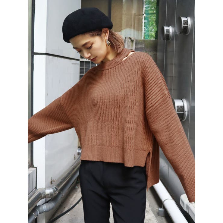 サイドネックスリットニット | EMODA | 詳細画像17 