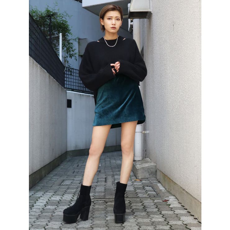 サイドネックスリットニット | EMODA | 詳細画像8 