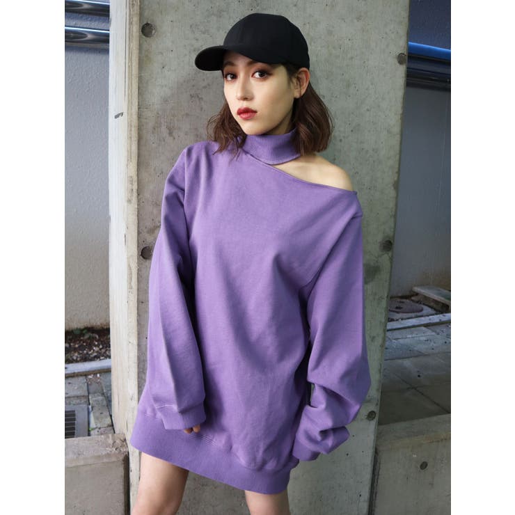 ワンショルダーリブネックワンピース[品番：MKSW0028408]｜EMODA