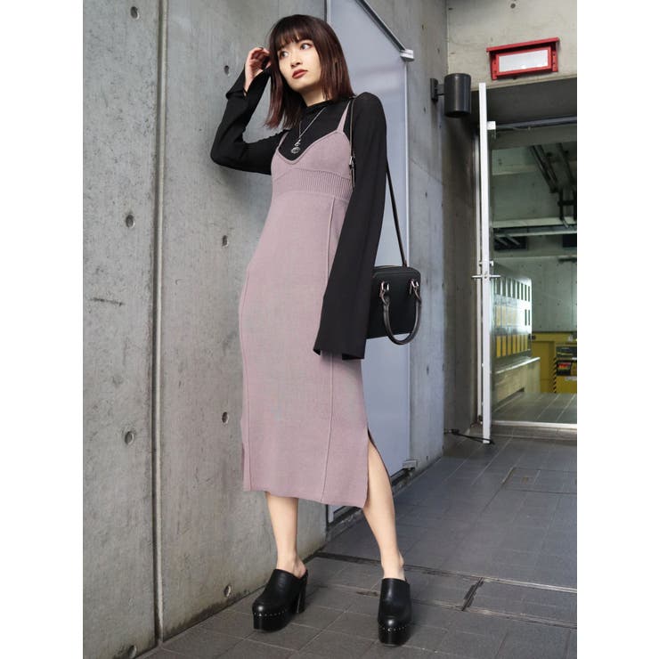 ニットキャミワンピース 品番 Mksw Emoda エモダ のレディースファッション通販 Shoplist ショップリスト