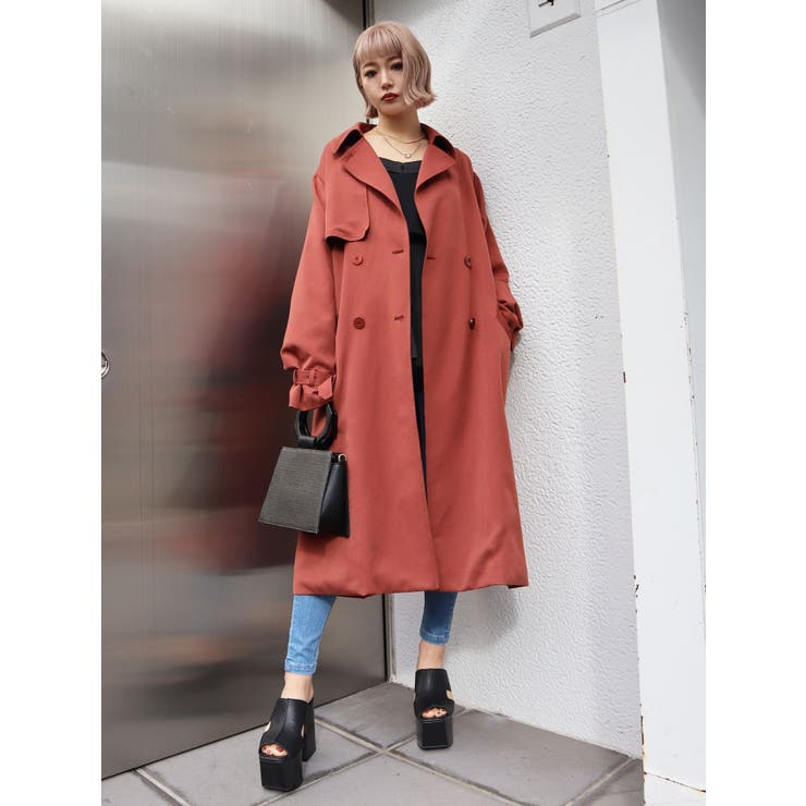 大学生協のスーツ提携店割引 レースアップバルキートレンチコート[品番：MKSW0028853]｜EMODA コート