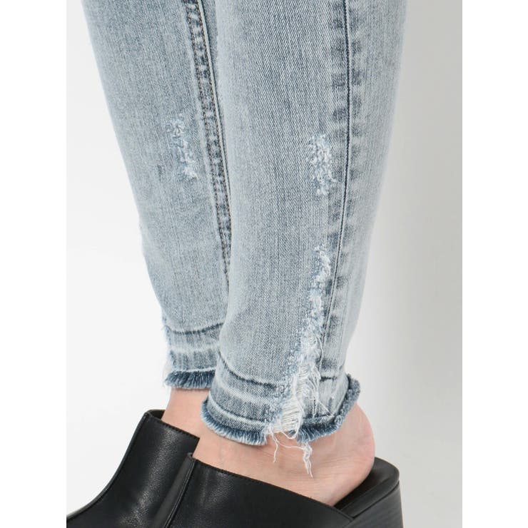 【ほぼ新品】EMODA USEDヘムカットジャストウエストパギンス USEDヘムカットジャストウエストパギンス[品番：MKSW0030277