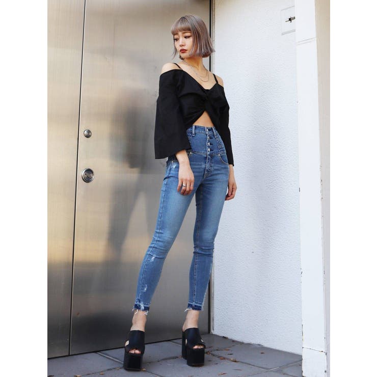 EMODA USEDヘムカットハイウエストパギンス USEDヘムカットハイウエストパギンス[品番：MKSW0029386]｜EMODA