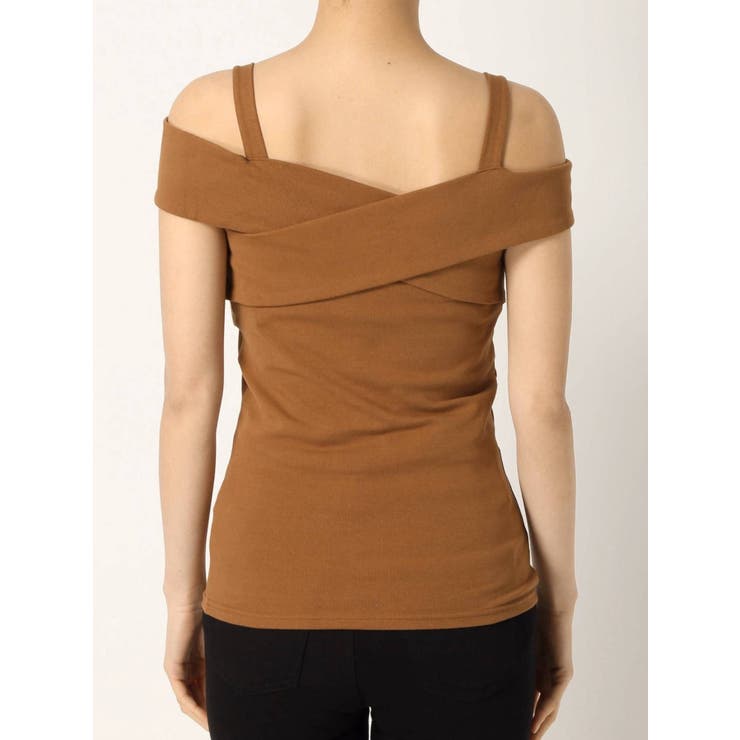 フロントクロスオフショルダートップ[品番：MKSW0030584]｜EMODA