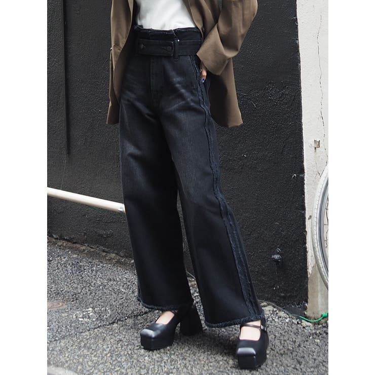 スウィッチングハイウエストワイドジーンズ[品番：MKSW0031820]｜EMODA  