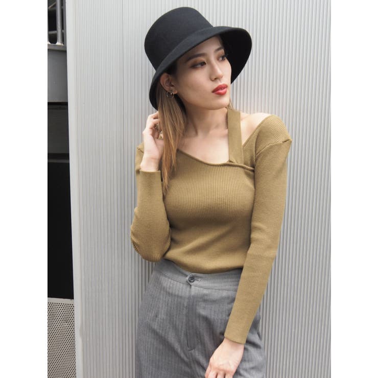 タイストラップフィットニット 品番 Mksw Emoda エモダ のレディースファッション通販 Shoplist ショップリスト