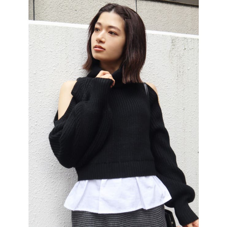 フィロソフィー スエード ジャケット フード ニット 異素材 ブラック 黒 M FREAK'S STORE｜リラックスフィット 異素材切り替え ドッキング