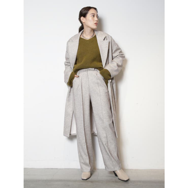 ELDER】ジャガードバックタイロングコート[品番：MKSW0033396]｜EMODA