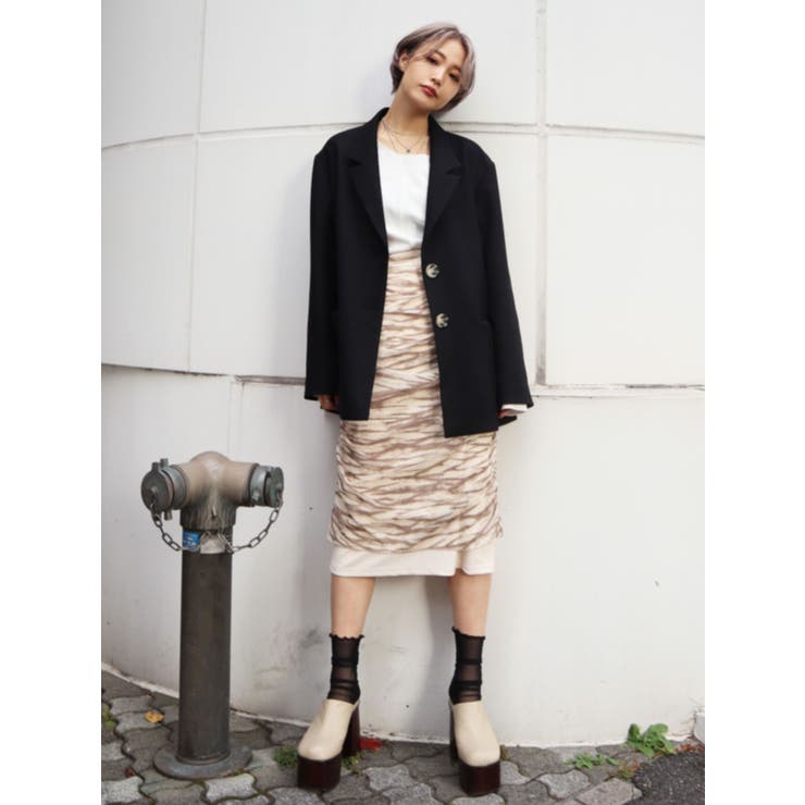 ベルトセットボックスジャケット[品番：MKSW0034657]｜EMODA