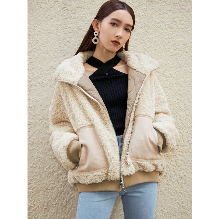 リバーシブルボアブルゾン 品番 Mksw Emoda エモダ のレディースファッション通販 Shoplist ショップリスト