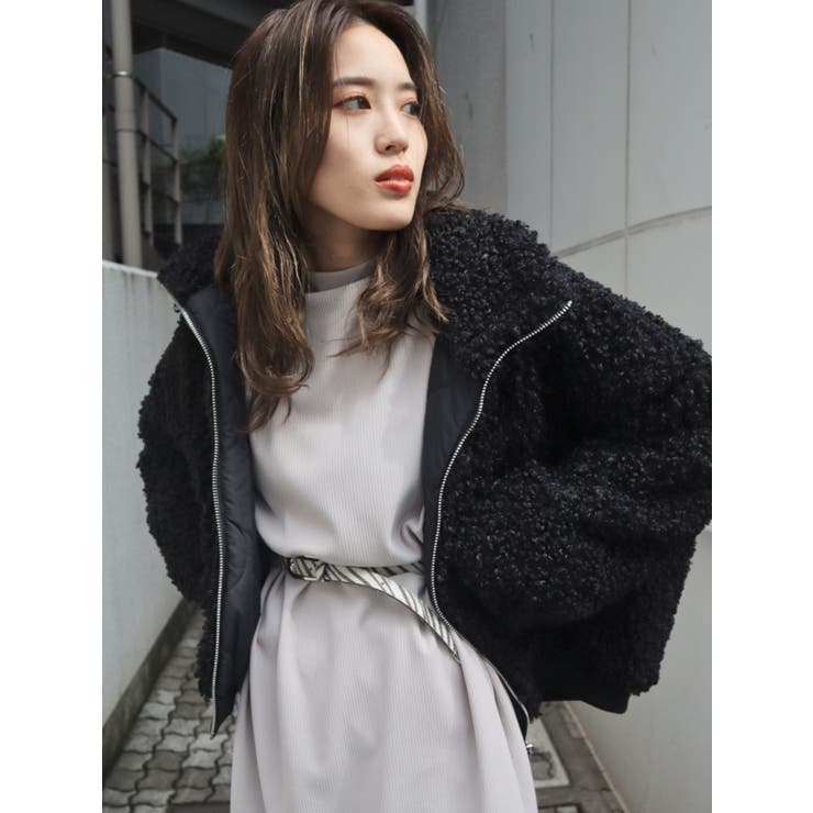 【未使用品】melangeパンダ柄ボアコート タグ付き