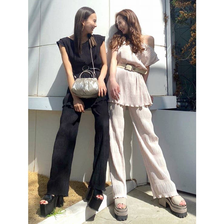 シャーリングラフパンツ[品番：MKSW0036779]｜EMODA（エモダ）の 