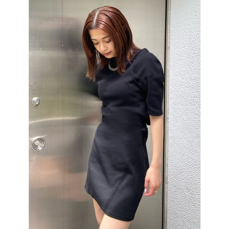 バックオープンリブワンピース[品番：MKSW0038767]｜EMODA