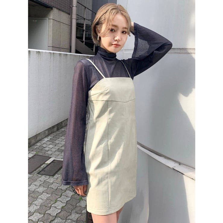 ヴィーガンレザーキャミソールワンピース 品番 Mksw Emoda エモダ のレディースファッション通販 Shoplist ショップリスト