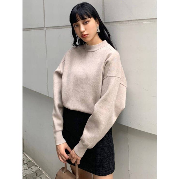 いラインアップ ボトルネックコンパクトニット[品番：MKSW0039250]｜EMODA トップス