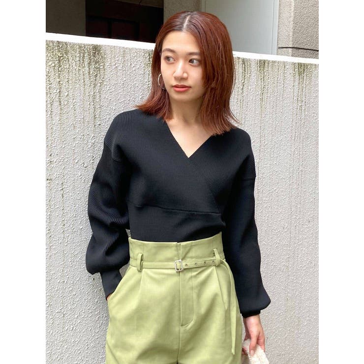 カシュクールショートニット[品番：MKSW0039871]｜EMODA（エモダ）の 