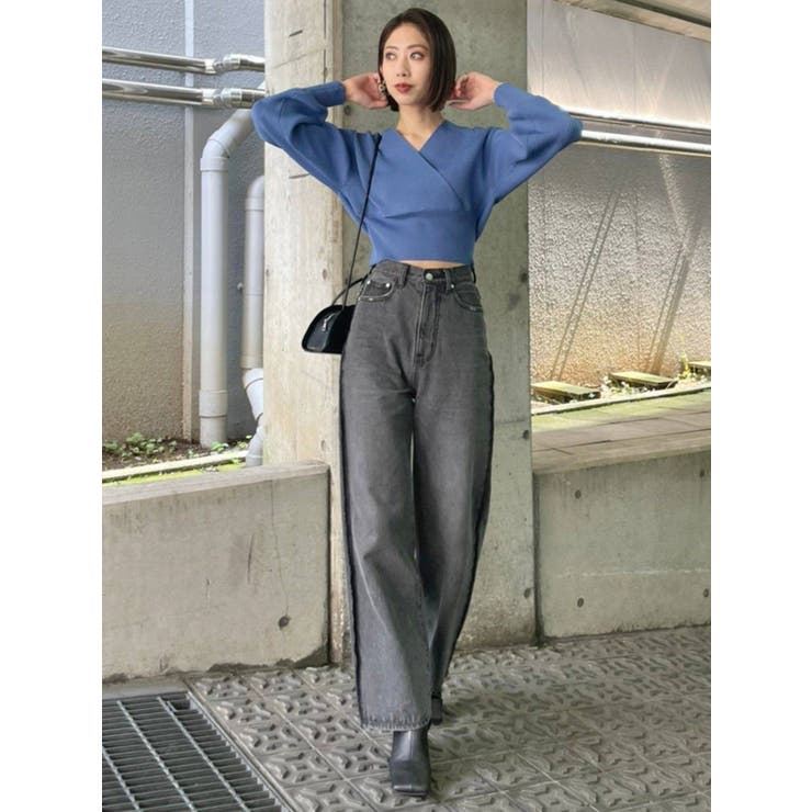 カシュクールショートニット[品番：MKSW0039871]｜EMODA（エモダ）の 