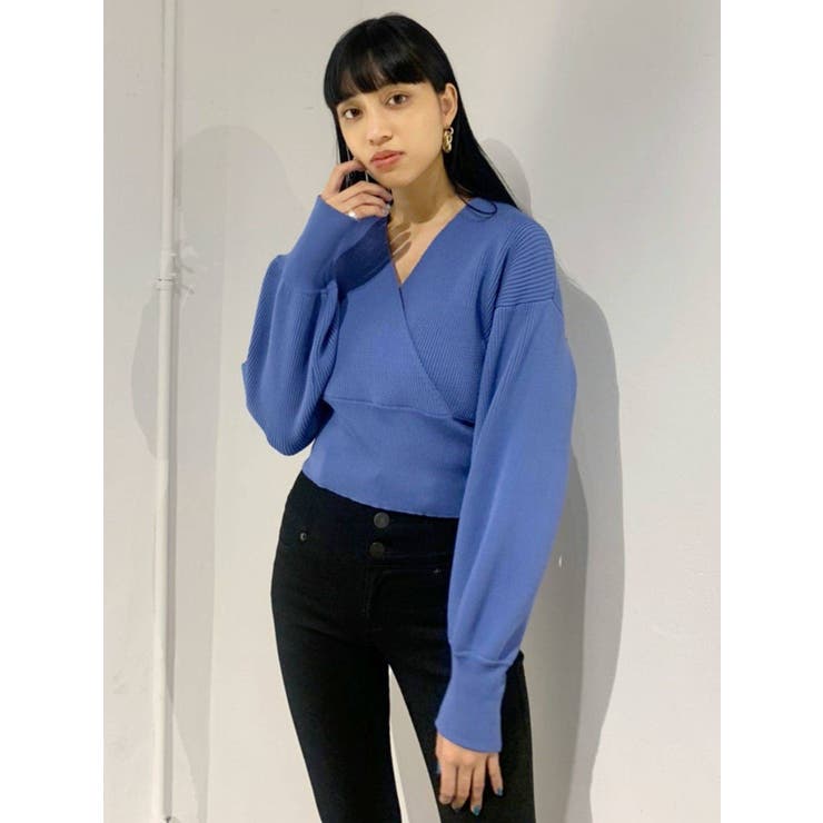 カシュクールショートニット[品番：MKSW0039871]｜EMODA（エモダ）の 