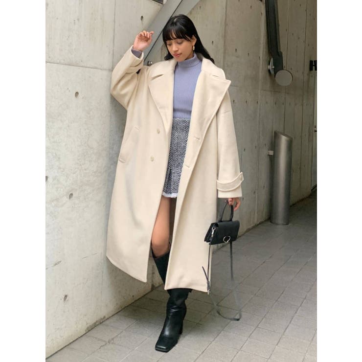 styling/(スタイリング/) ワイドカラー　ロングコート Amazon | [スタイリング/] ワイドカラーロングコート