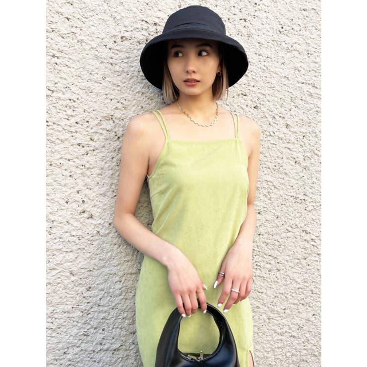 WEB限定】ダブルストラップスリットワンピース[品番