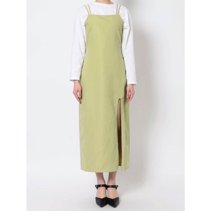 WEB限定】ダブルストラップスリットワンピース[品番