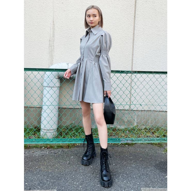 アームショルダーミニワンピース[品番：MKSW0044021]｜EMODA（エモダ