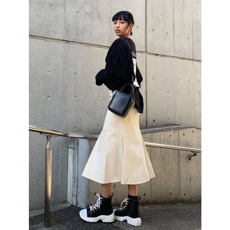 UNITEDTOKYO ランダムパネルリネンライクマーメイドスカート ネイビー UNITEDTOKYO ランダムパネルリネンライクマーメイドスカート