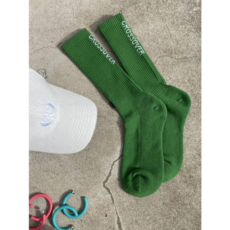グリーン | ミニマルロゴリブソックス | EMODA