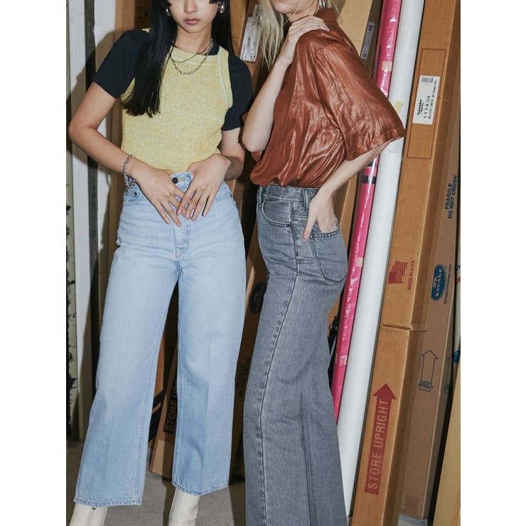 VEQUM】KLAR CROP WIDE JEANS[品番：MKSW0044107]｜EMODA（エモダ）の 